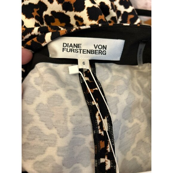 Diane Von Furstenberg Women's Leopard Print Pants Size 6 Rayon Blend NWT - Picture 6 of 6